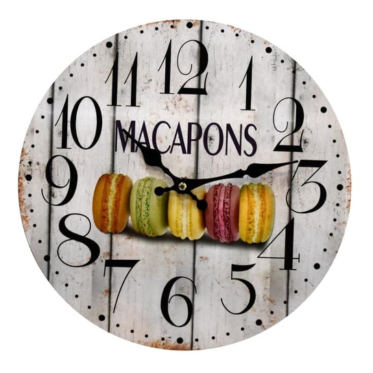 Szary zegar ścienny Macarons Ø34 cm Duwen