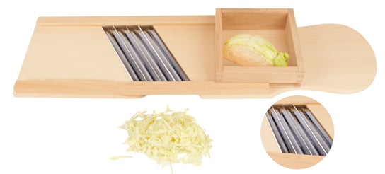 Szatkownica 4-nożowa z szufladką duża – Idealna do szybkiego i efektywnego siekania warzyw i owoców Woodcarver