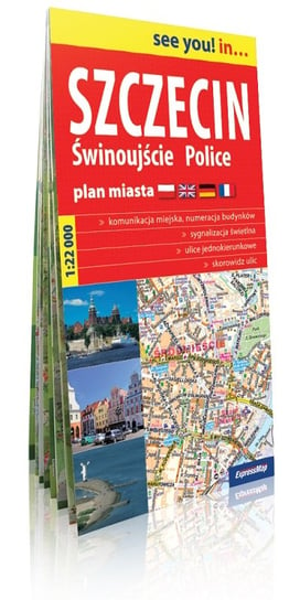 Szczecin, Świnoujście, Police. Plan miasta 1:22 000 Expressmap Polska Sp. z o.o.