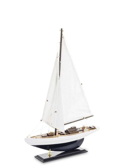 Szczegółowa Replika Model Biały Jacht Z Żaglem Art-Pol
