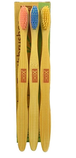 Szczoteczka bambusowa do zębów zestaw 3 szt XOC