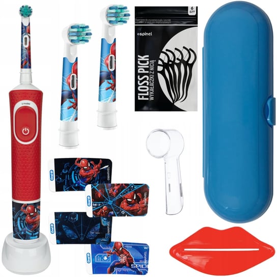 Szczoteczka Braun Oral-B Vitality 100 SpiderMan + 2x Końcówka Oral-B EB10s Spiderman + etui Oral-B