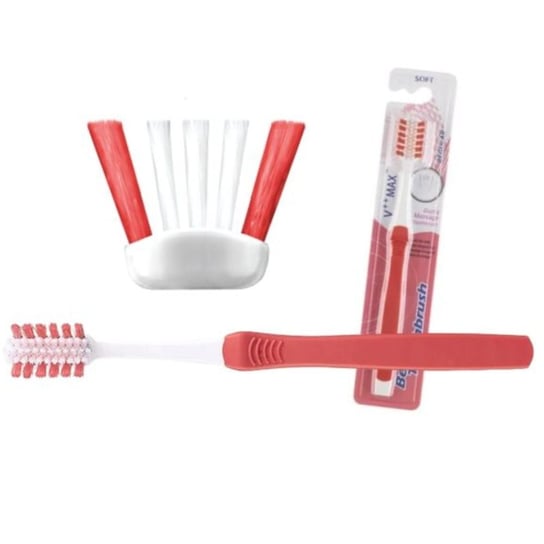Szczoteczka do zębów soft V++max Better Toothbrush czerwona Inna marka