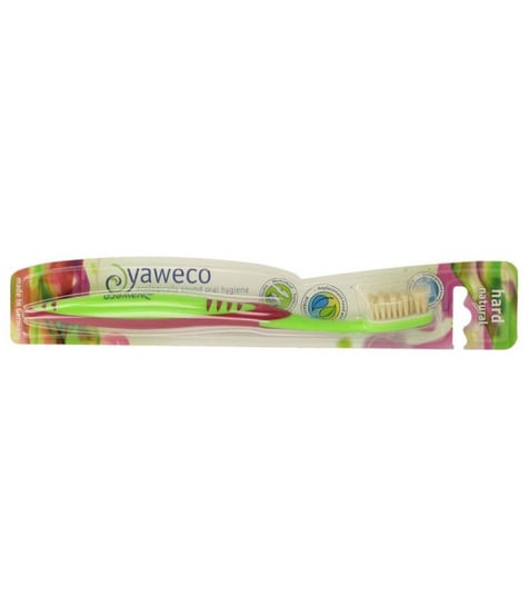 Szczoteczka do zębów, włosie naturalne, średnie/twarde, (YWNT), YAWECO (kolor rączki wydawany losowo) Yaweco