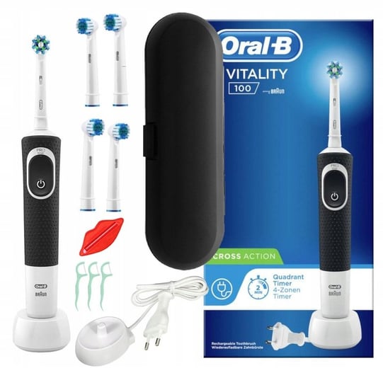 Szczoteczka elektryczna ORAL-B Cross Vitally czarna + dodatki Oral-B