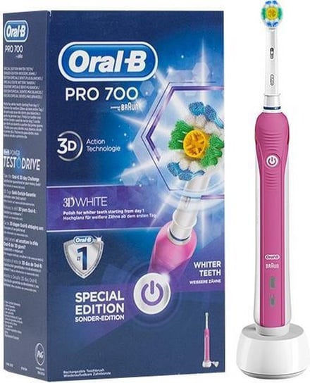 Szczoteczka elektryczna ORAL-B Pro 700 Pink 3D White Oral-B
