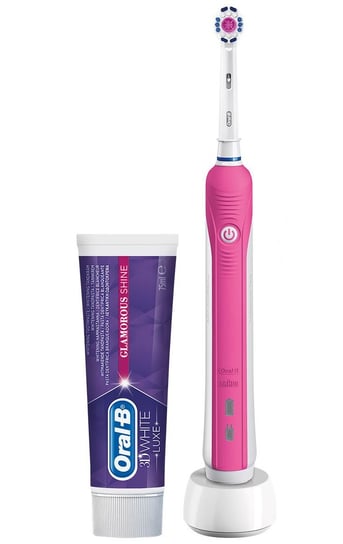 Szczoteczka elektryczna ORAL-B Pro 750 pink + pasta Oral-B