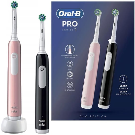 Szczoteczka Elektryczna Oral-B Pro Series 1 Duo Pack Różowa Czarna Oral-B