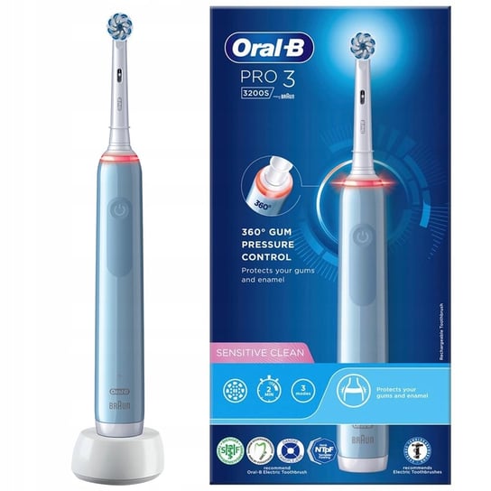 Szczoteczka elektryczna Oral-b Pro3 3200S niebieska Oral-B