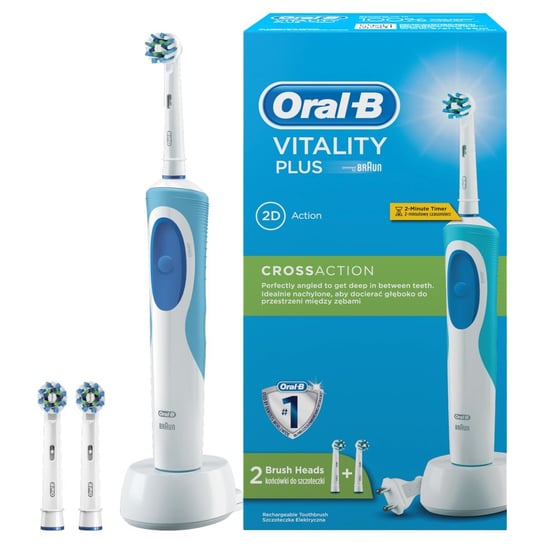 Szczoteczka elektryczna ORAL-B Vitality Plus CrossAction + 2 końcówki Oral-B