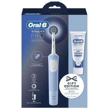 Szczoteczka elektryczna Oral-B Vitality Pro X niebieska + pasta Inna marka