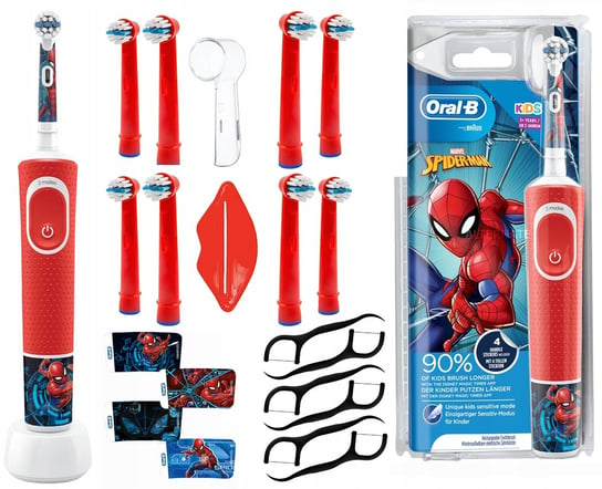 Szczoteczka Elektryczna Oral-B Vitality Spiderman, 8 końcówek zamiennych, akcesoria Oral-B