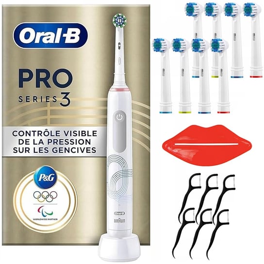 Szczoteczka Oral-B Pro 3 3000 Olympia Special Edition, 8 zamiennych końcówek Oral-B