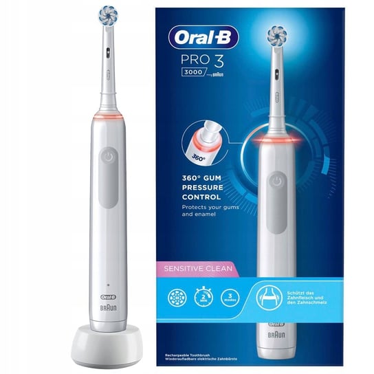 Szczoteczka Oral-B Pro 3 3000 Sensitive Clean Biała Oral-B