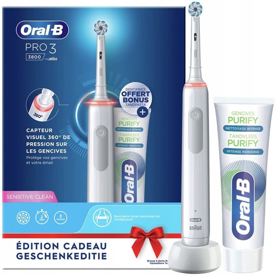 Szczoteczka Oral-B Pro 3 3800 Biała Gift Edition Oral-B