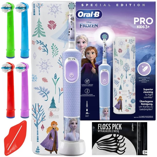 Szczoteczka Oral-B Vitality Pro D103 Frozen + 4 końcówki zamienne i etui Oral-B