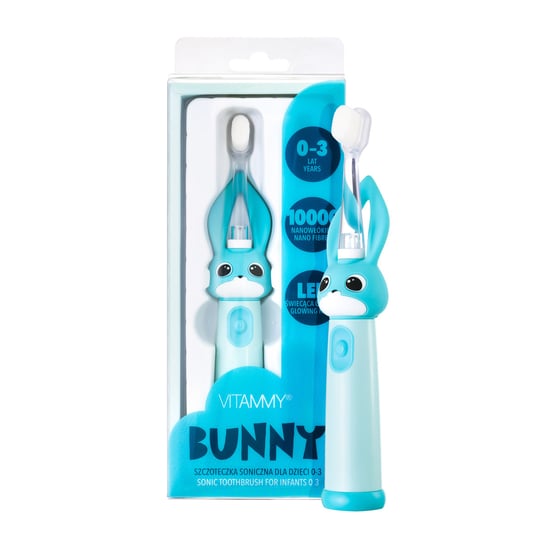 Szczoteczka soniczna do zębów dla dzieci 0 - 3 lat VITAMMY Bunny Light Blue Vitammy