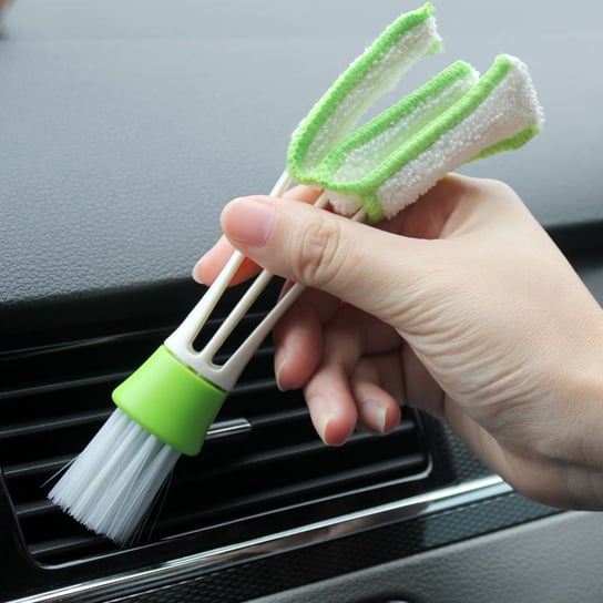 Szczotka do czyszczenia żaluzji / wentylacji w samochodzie - zielona Hedo