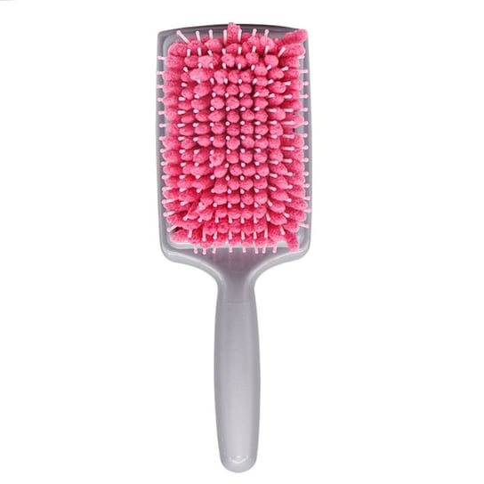 Szczotka do włosów z włosiem z mikrowłókna - różowa Hedo