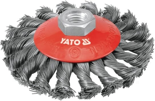 Szczotka stożkowa YATO 4763, 100 mm, na gwint m14, drut skręcany Yato