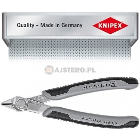 Szczypce tnące boczne ESD dla elektroników Super Knips KNIPEX 78 13 125 Knipex