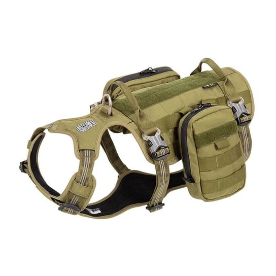 Szelki antyucieczkowe - plecak dla psa Winhyepet Army khaki M (obwód klatki od 56 cm do 69 cm) Winhyepet