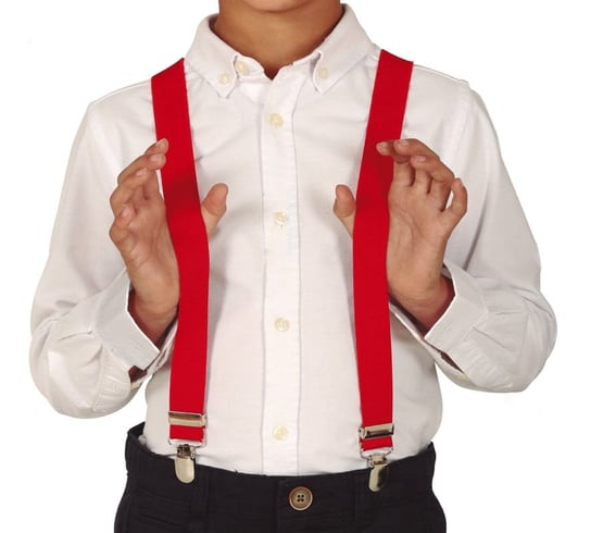 Szelki do spodni dla dzieci, czerwone, rozmiar uniwersalny Guirca