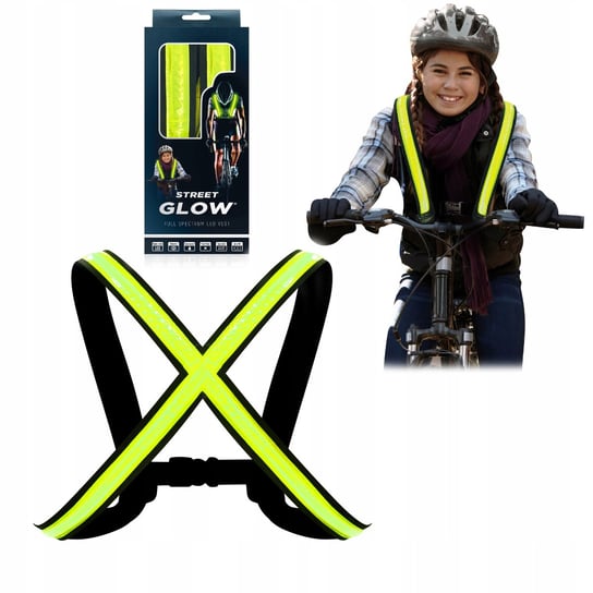 Szelki Kamizelka Oświetlenie Led Streetglow S/m Dla Dzieci / Do Biegania / Na Rower EasyPix