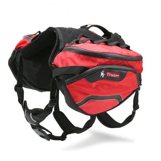 Szelki - plecak dla psa Travel czerwony L Truelove