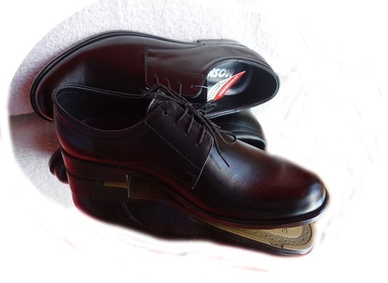 SZEROKIE BUTY MĘSKIE czarny TEGOSC H 43 Polskie buty