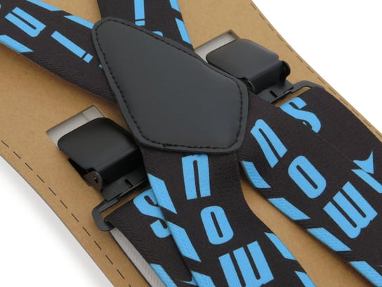 Szerokie czarno-niebieskie narciarskie szelki do spodni - T34 Modini
