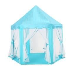 Sześciokątny namiot dla dzieci do domu / ogrodu - niebieski Hedo