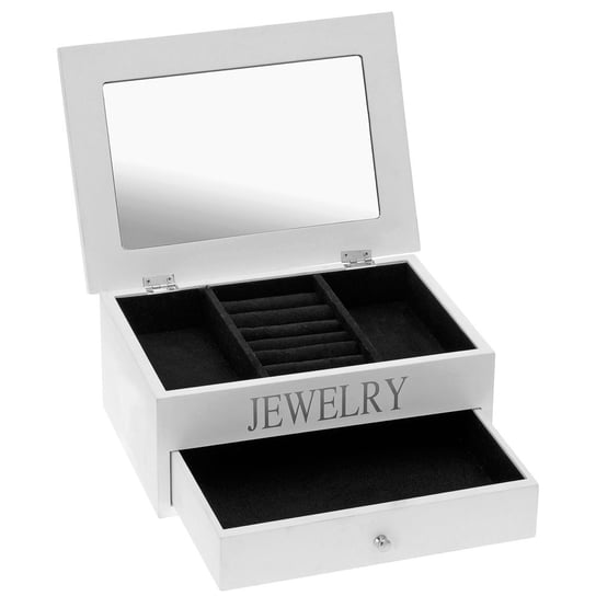 Szkatułka na biżuterię Jewelry, biała, 26x19x11 cm Inna marka