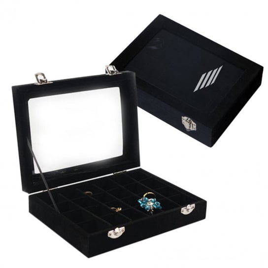 Szkatułka na biżuterię kuferek organizer pudełko PD133CZ eCarla