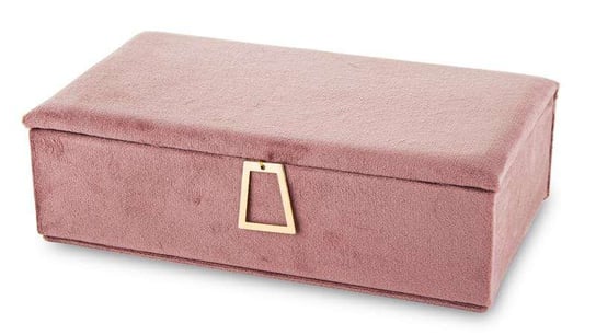 Szkatułka Na Biżuterię kuferek różowy aksamit Art-Pol