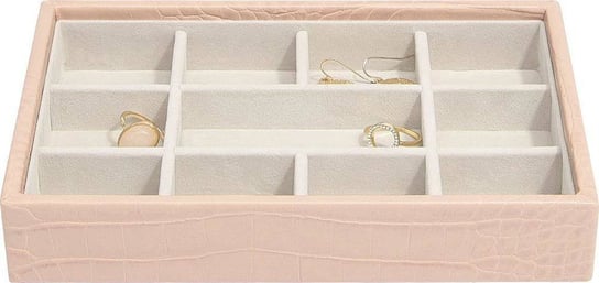 Szkatułka na biżuterię Stackers Croc 11 komorowa mini różowa Stackers