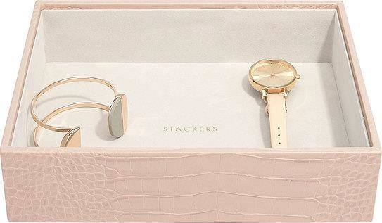 Szkatułka na biżuterię Stackers Croc open classic różowa Stackers