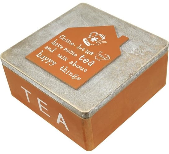 Szkatułka na herbatę Retro, 16x16x7 cm Pigmejka
