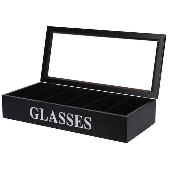 Szkatułka na okulary, EH EXCELLENT HOUSEWARE, czarna, 40x18x8 cm EH Excellent Houseware