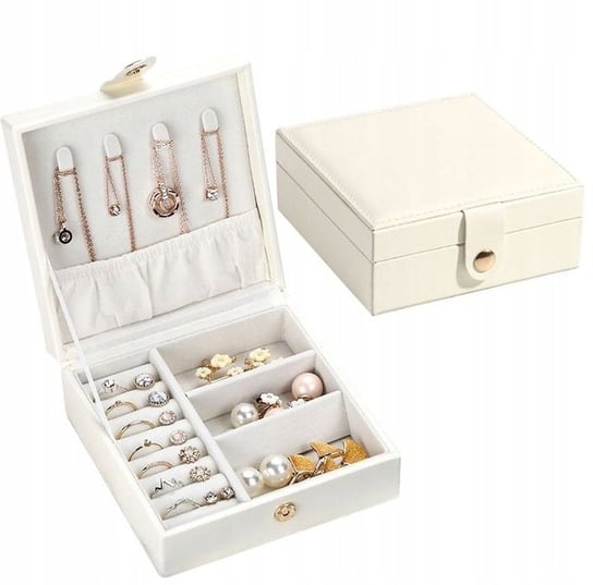 Szkatułka Pudełko Organizer Na Biżuterię Biały C8 Inna marka