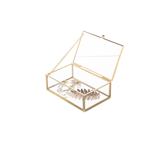 Szkatułka szklana ALTOM DESIGN Golden Honey, 15x10 cm ALTOMDESIGN