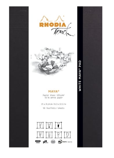 Szkicownik-blok Rhodia A4+, 50 kartek, biały Rhodia