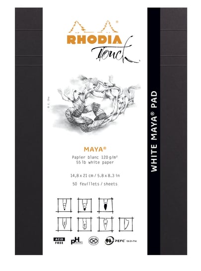 Szkicownik blok Rhodia, A5, 50 kartek, biały Rhodia