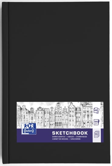 Szkicownik Oxford Sketchbook, A6, 96 kartek, czarny Oxford