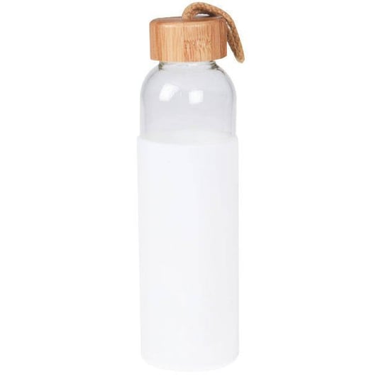 Szklana butelka na wodę, 500 ml, kolor biały EH Excellent Houseware
