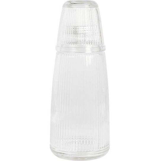 Szklana butelka z zakręcanym korkiem i szklanką, 1000 ml EH Excellent Houseware
