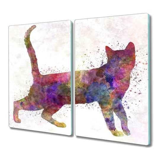 Szklana deska 2x30x52 cm Kot nowoczesna na prezent, Coloray Coloray