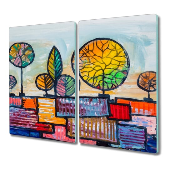 Szklana deska 2x30x52 Impresjonizm drzewa kuchenna, Coloray Coloray