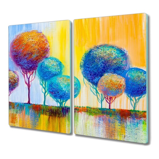 Szklana deska 2x30x52 Malarstwo drzewa z nadrukiem, Coloray Coloray