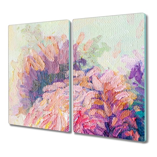 Szklana deska 2x30x52 Malarstwo kwiaty z grafiką, Coloray Coloray
